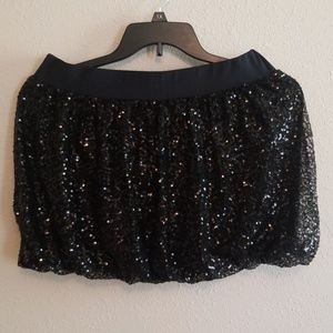 Black Glitter Skirt